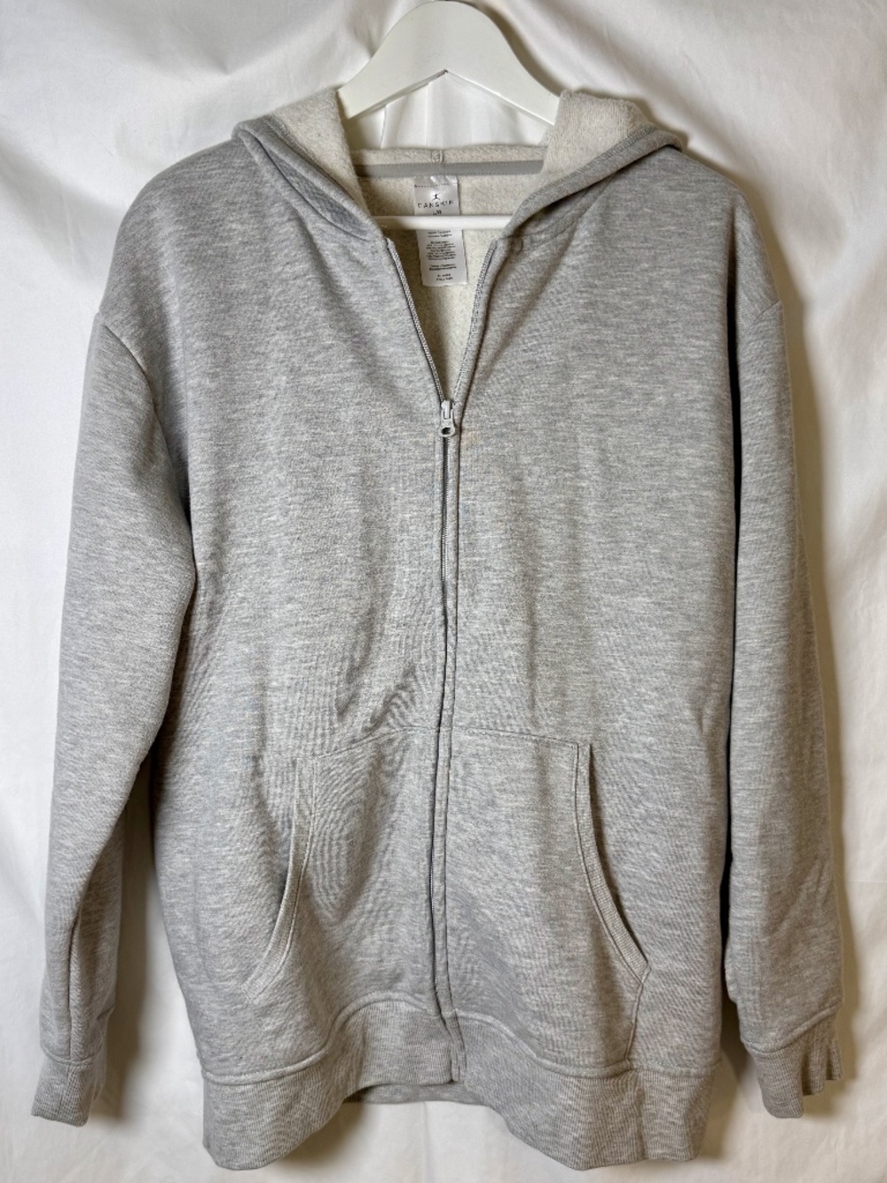 Danskin Women's Gray Full Zip Hoodie Sweatshirt Size L
